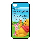 Mystic Zone Winnie the Pooh Piglet iPhone 4 Cases for iPhone 4/4S Cover Cartoon Fits Case KEK1346