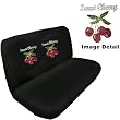 Red Cherries w/ Wild Cherry Script Gem Crystal Studded Rhinestone Bling Car Truck SUV Rear Bench Seat Cover