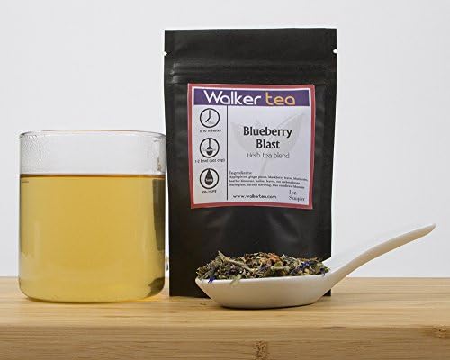 Fruit/Herbal Tea Sampler from Walker Tea, Premium Specialty Loose Leaf Tea, Chamomile Comfort, Tropical Island, Blueberry Blast, Raspberry Cherry, Only .64 cents per cup for Premium Loose Tea