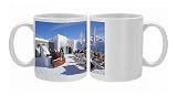 Skiers enjoying drinks at the Icebar Lech near St. Anton am Arlberg in winter Photo Mugs