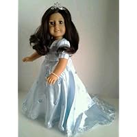 American Girl Locker - Princess Blue Ball Gown w/GLOVES- fits American Girl 18' Doll Clothes