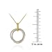 18K Gold Over Sterling Silver Diamond Accent Triple Intertwined Circle Pendant image 3