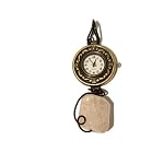 Watch Pendant 04 Pink Kunzite Gemstone Crystal Healing Time Piece Black Wire Brass 2.5