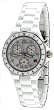 Oniss #ON8203-L Women's White Ceramic Chronograph Watch