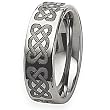 Tungsten Carbide Ring with Celtic Knot Design (8.0 mm) - Sizes 7-13