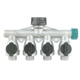 Gilmour Full Flow Aluminum Four Way Connector #AY4FFM by Gilmour