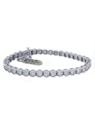 14k White Gold 6.02 Carat Round Diamond Tennis Bracelet
