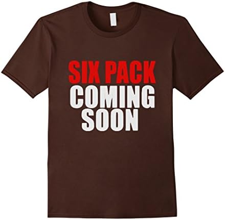 Men's Six pack COMING SOON T-shirt Medium Brown