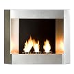 Wall-Mounted Indoor/Outdoor Fireplace - Silver