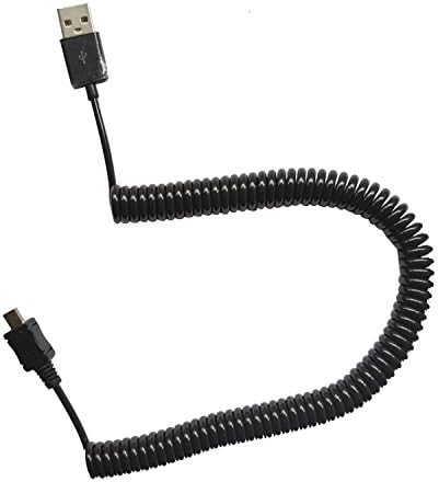 VIMVIP Black micro USB Spring Coiled Cable Cord Charger SYNC for Samsung Galaxy S II 2 Nexus HTC Sensation EVO 3D Wildfire Incredible S Replace Replacement