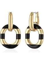 kate spade new york "Mod Moment" Black Link Drop Earrings