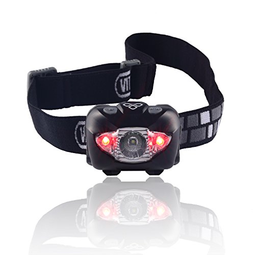 Vitchelo v800 waterproof headlamp flashlight with red l…