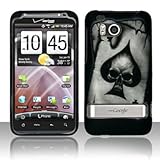 Spade Ace Skull Snap-On Rubber Touch 2Pcs Protector Phone Cover Case for HT ....