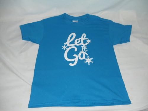 Frozen Let It Go T-shirt Custom Pink or Blue (10/12, Blue)