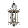 Progress Lighting P3674-92C Twelve-Light Three-Tier Foyer Fixture with Decorative Acorn Ornaments and Carved Acanthus Leaf Detail, Old Iron Crackle