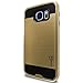 Galaxy S7 Case, CoverON [Chrome Series] Faux Brushed Metal Hard Slim Fit Hybrid Protective Cover Case for Samsung Galaxy S7 - Gold & Black