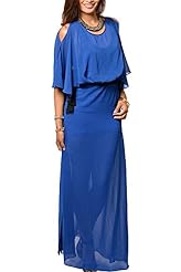 Chiffon/Polyester Sheer Flowy Maxi Dress  With a Sash 