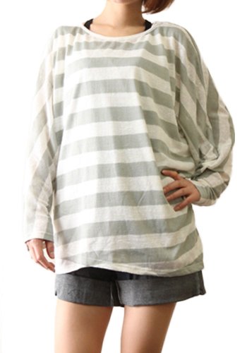 (ゴールドジャパン)Goldjapan 大きいサイズ レディース カットソー トップス 長袖 ドルマン 可愛い グレー