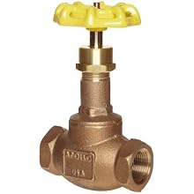 Apollo 120T Series Bronze Globe Valve, Class 125, Inline, Threaded Bonnet, PTFE Seat, NPT Female