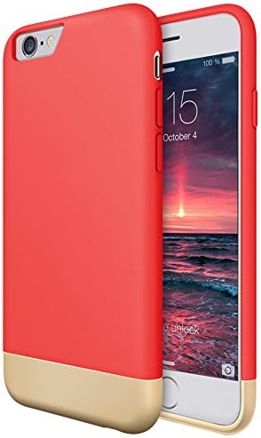 iPhone 6s Case,iPhone 6 Case, OliveIce Pristine Bond Series Slim Dual Shock Absorption Layer Slider Hard Case for iPhone 6 6s (4.7 inch) - Sunset Peach