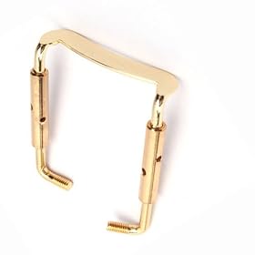 Premium Gold Violin Chinrest Clamp Cork Lined: Musical Instruments