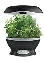 AeroGrow AeroGarden Space-Saver 6 Elite with Gourmet Herb Seed Kit, Black with Stainless Accents
