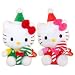 TY Beanie Babies - HELLO KITTY ( Set of 2 - Red & Green Candy Canes )