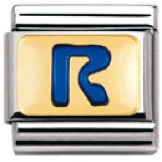 Nomination Composable Classic BUCHST. BLAU Edelstahl, Email und 18K-Gold (R) 030201 Preisvergleich