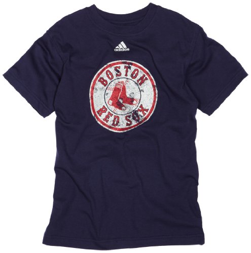 MLB Boy's Boston Red Sox Better Logo Short Sleeve Tee, Navy, Large