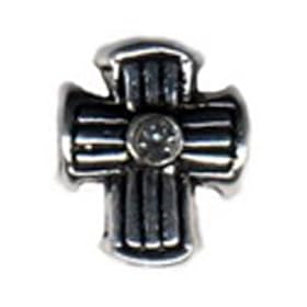 Diamond Lined Cross Oriana Bead - Pandora Bead & Bracelet Compatible