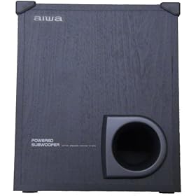 Aiwa TS-W75 Powered Subwoofer Speaker System in Wood cabinet