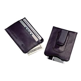 Winn International Harness Cowhide Leather Credit Card Case and Money Clip
