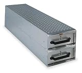 JoBox Sliding Drawer Storage Box - Aluminum Drawers, 2-Drawer Unit, Vertical Stacked, Model# 1407980