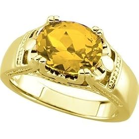 14K Yellow Gold Citrine Ring