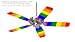 Ceiling Fan Skin Kit (fits most 42inch fans) - Rainbow Stripes - (Fan and fan blades NOT INCLUDED) by wallthat