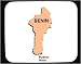 Mouse Pad with map, puerto-novo, africa