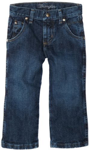 Wrangler Little Boys' Retro Western Straight Leg Big Boys' Jeans, Everyday Blue, 5 Regular
