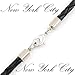4mm Black Braided Leather Cord Necklace Choker title=
