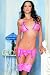 Sexy Lingerie - 3Pc. Ribbon Trimmed Triangle Bra Top, Garterbelt & G-String Set O/S PINK/PURPLE