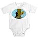 Onesie with tree, shadow, groundhog, animal, hiding