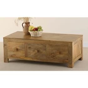 Mantis Light Solid Mango 6 Drawer Coffee Table