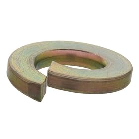 Crown Bolt 31452 7/16 Inch Yellow Zinc-Plated Grade 8 Lock Washers, 50-Count