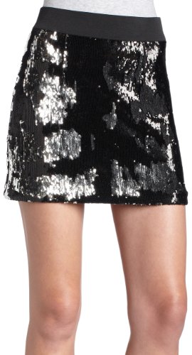 Larok Womens Night Walker Skirt, Black/Silver, X-Small