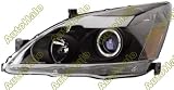 2003 - 2005 ( 2004 ) / 03-05 ( 04 ) HONDA ACCORD EURO PROJECTOR HEADLIGHTS - BLACK W/ CLEAR - 2 / 4DR - W/ HALO - W/ AMBER REFLECTOR