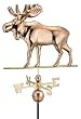 24" Luxury Polished Copper Into the Forest Moose Weathervane