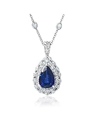 Diamond and Tanzanite 18k White Gold Pendant