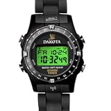Dakota - Radio Controlled Watch, Black & Gray Bezel, Plastic Strap