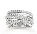 14k White Gold Wraparound 3/4 Carat Diamond Right Hand Ring