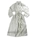 Bjork of Sweden - Ladies Long Sleeve Waffle Weave Wrap Robe, White