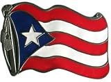 Mens WAVING PUERTO RICO FLAG Punk Rock Metal Belt Buckle